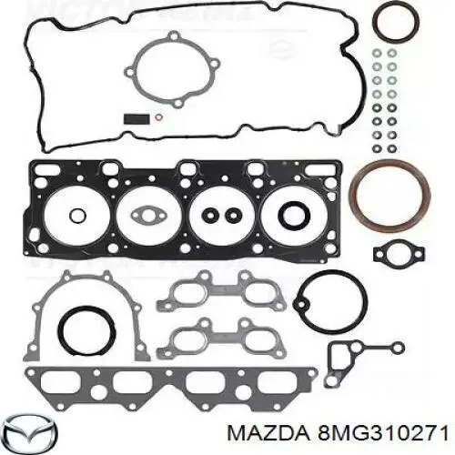 Zestaw uszczelek silnika pełny Mazda 8MG310271 cena, od 155,13 USD