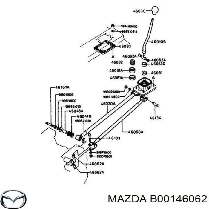 Tuleja mechanizmu zmiany biegów Mazda B00146062 cena, od 2,42 USD