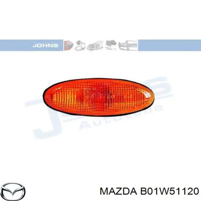 Do koszyka B01W51120 Mazda Powtarzacz kierunkowskazu na błotniku