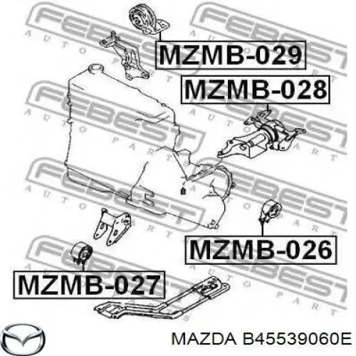Poduszka (podpora) silnika prawa Mazda B45539060E cena, od 13,56 USD