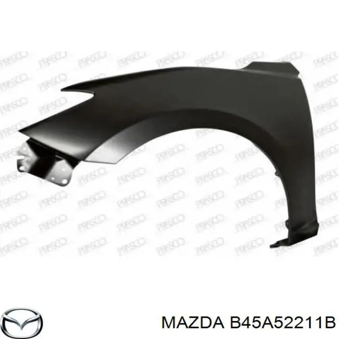 Do koszyka B45A52211B Mazda Błotnik przedni lewy