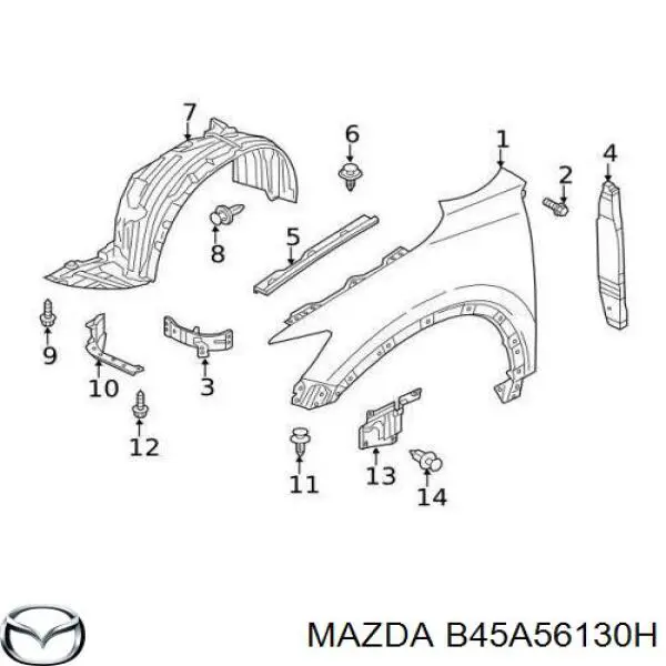 Nadkole błotnika przedniego prawe FPS FP4424388P cena, od 18,86 USD