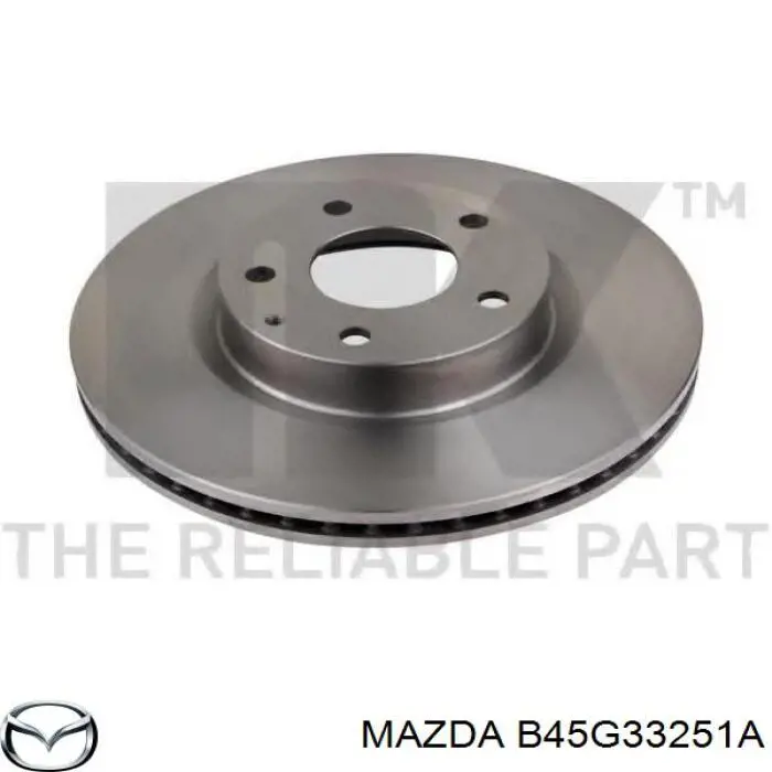Do koszyka B45G33251A Mazda Tarcza hamulcowa przednia