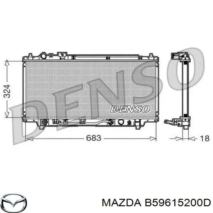 B59615200D Mazda Chłodnica silnika