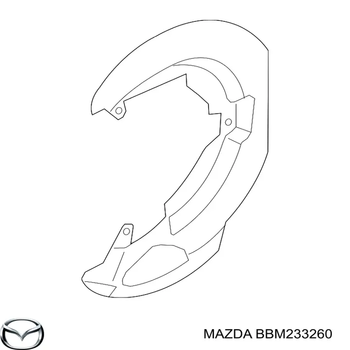BBM233260 Mazda Osłona tarczy hamulcowej przedniej prawej