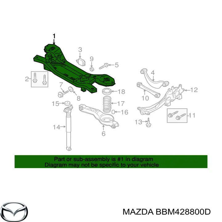 Korpus osi tylnej Mazda 3 sedana (BL) (2009 - 2013) cena, od 317,19 USD