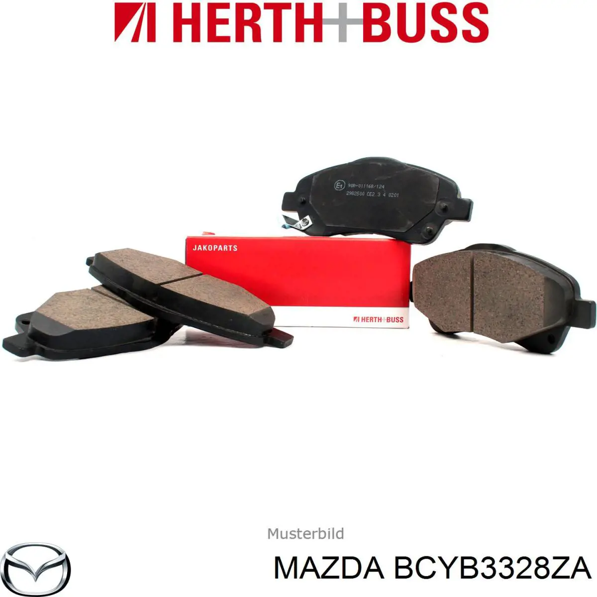Do koszyka BDYG3328Z Mazda Klocki hamulcowe przednie tarczowe