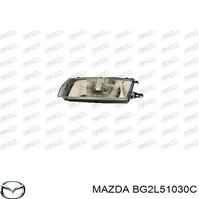 Do koszyka BG2L51030C Mazda Reflektor prawy