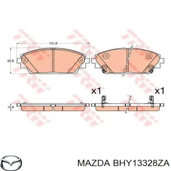 Klocki hamulcowe przednie tarczowe Mazda BHY13328ZA cena, od 26,69 USD