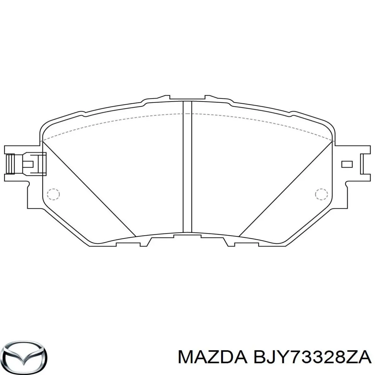 Klocki hamulcowe przednie tarczowe Mazda BJY73328ZA
