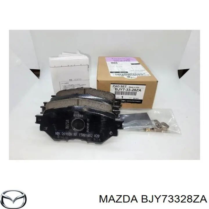 Klocki hamulcowe przednie tarczowe BJY73328ZA Mazda