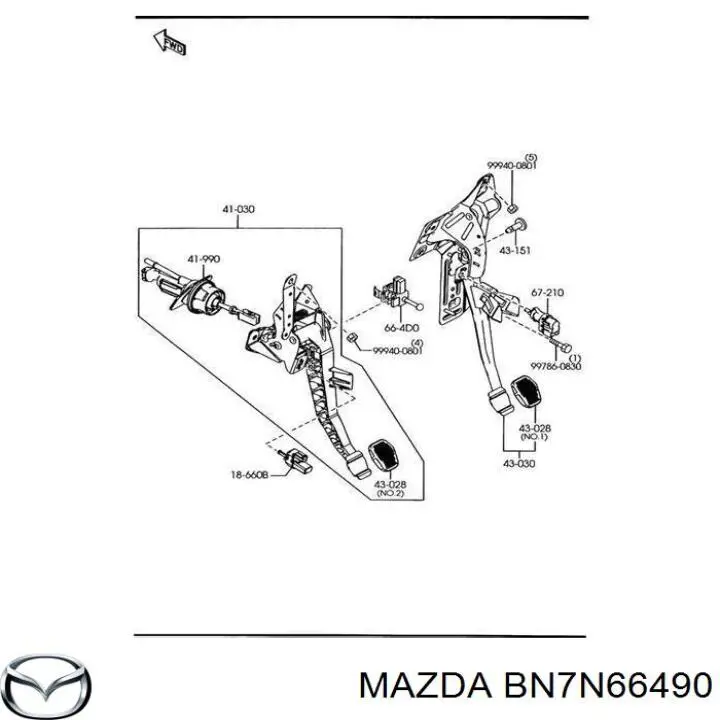 Czujnik włącznika świała stop Mazda BN7N66490 cena, od 46,74 USD