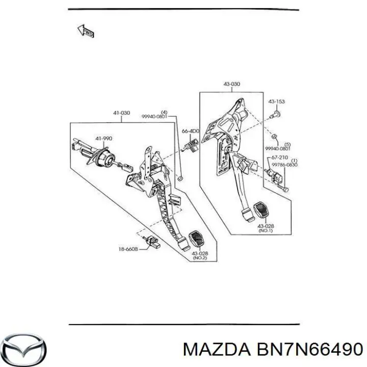 Do koszyka BN7N66490 Mazda Czujnik włącznika świała stop