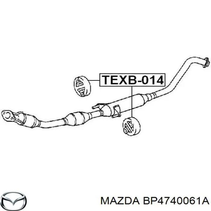 Poduszka mocowania tłumika Mazda BP4740061A cena, od 5,80 USD