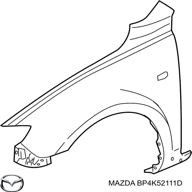 BP4K52111D Mazda Błotnik przedni prawy