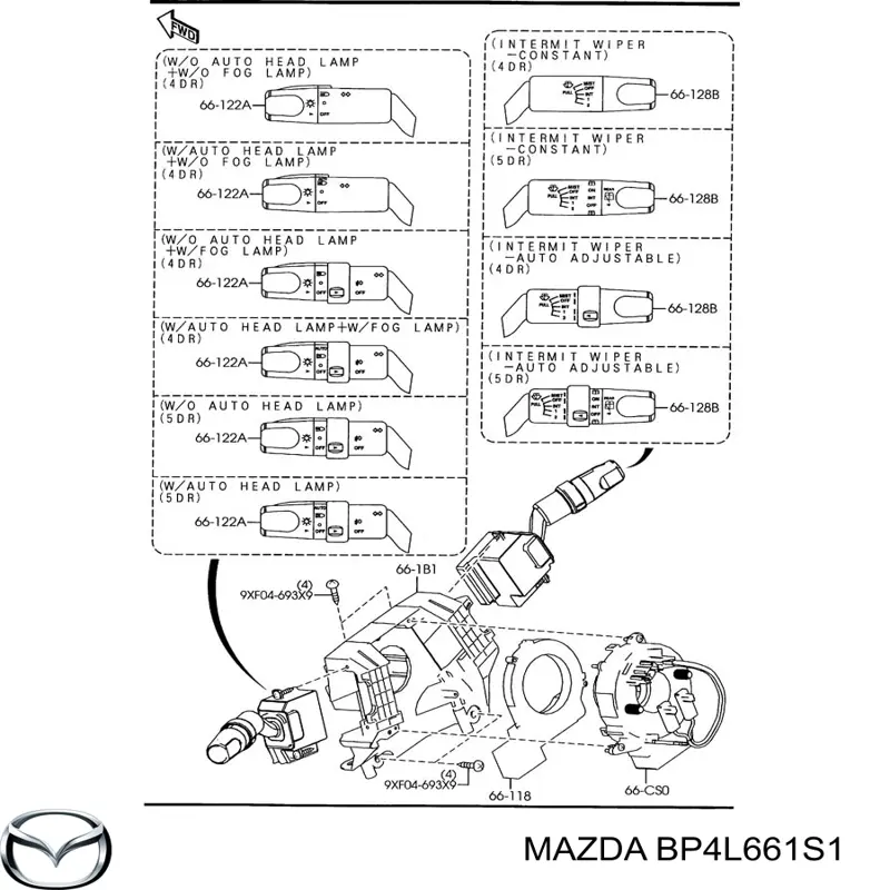 Czujnik kąta skrętu kierownicy do Mazda 5 I CR