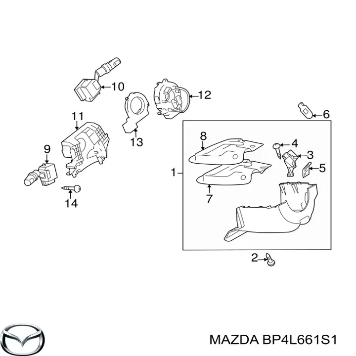 Czujnik kąta skrętu kierownicy Mazda 5 I minivan (CR) (2005 - 2007) cena, od 73,76 USD
