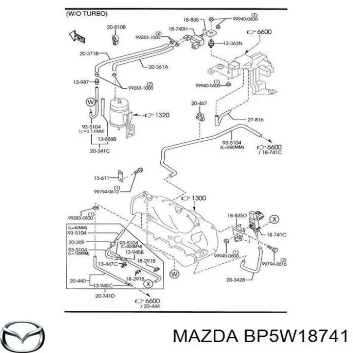 Przetwornik ciśnienia (solenoid) doładowania Mazda BP5W18741 cena, od 17,63 USD