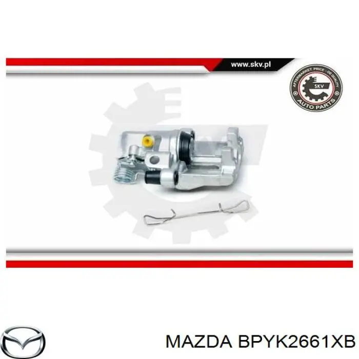 Zacisk hamulcowy tylny prawy Mazda BPYK2661XB cena, od 71,62 USD