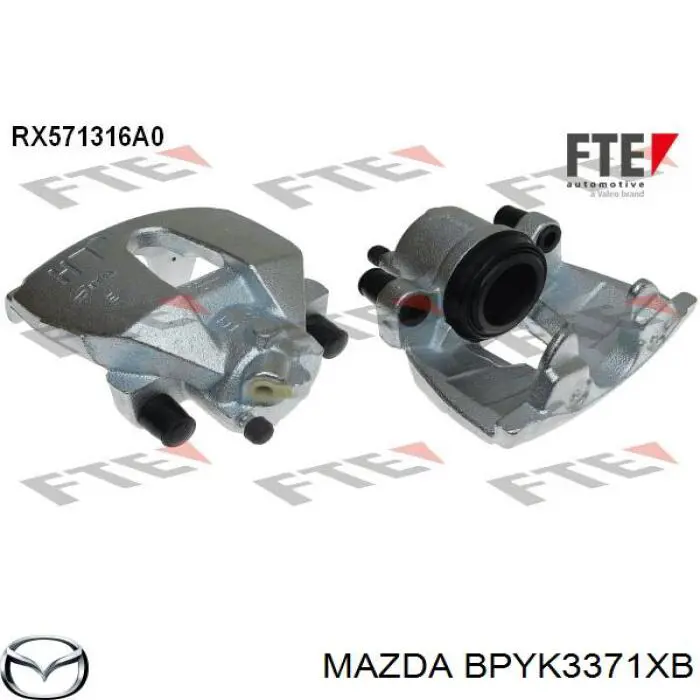 BPYK3371XB Mazda zacisk hamulcowy przedni lewy