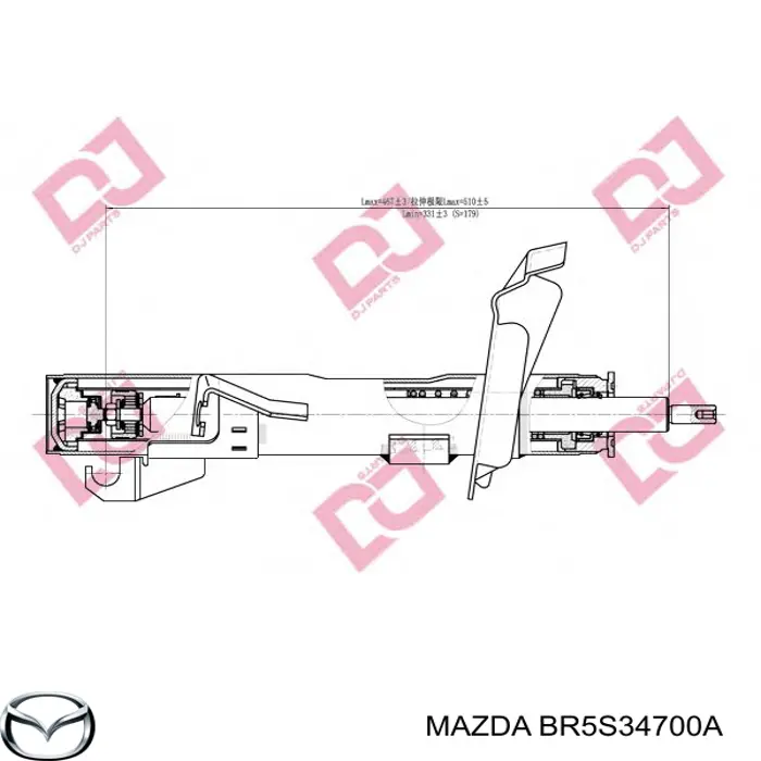 BR5S34700A Mazda Amortyzator przedni prawy
