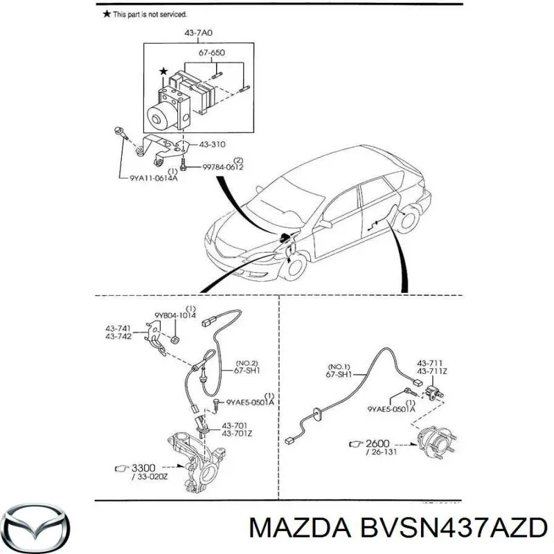 Sterownik ABS  hydrauliczny Mazda BVSN437AZC cena, od 91,97 USD