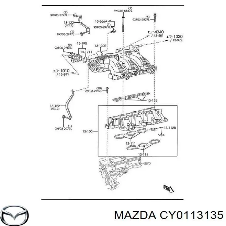 Uszczelka kolektora ssącego Ford 7T4Z9H486DA cena, od 4,00 USD