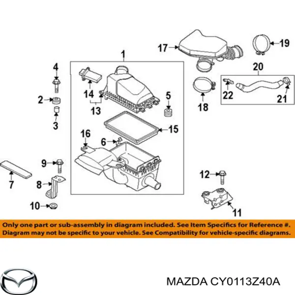 CY0113Z40A Mazda filtr powietrza