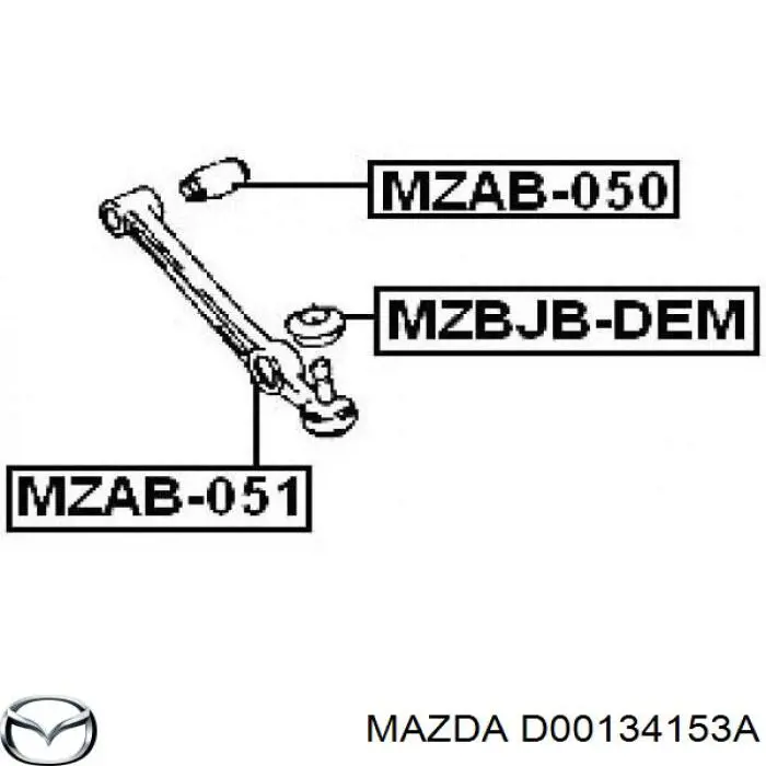 Do koszyka D00134153A Mazda Silentblock przedniego wahacza dolnego