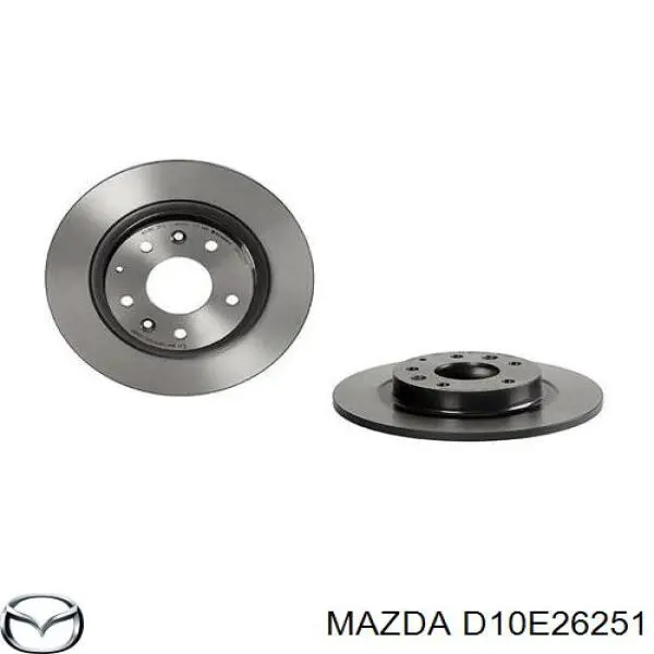 D10E26251 Mazda Tarcza hamulcowa tylna