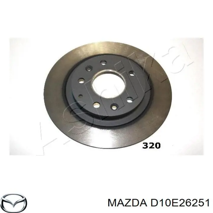 Do koszyka D10E26251 Mazda Tarcza hamulcowa tylna
