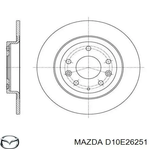 Tarcza hamulcowa tylna Mazda D10E26251 cena, od 50,10 USD