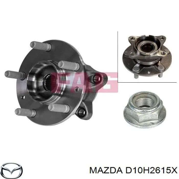 D10H2615X Mazda Piasta tylna