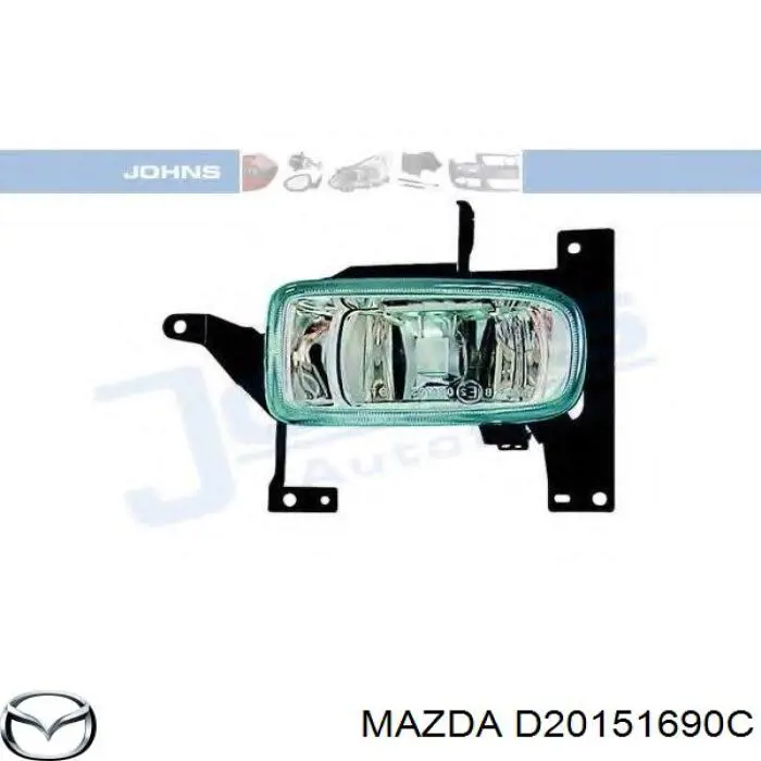 Lampa przeciwmgielna lewa Mazda D20151690C cena, od 52,12 USD