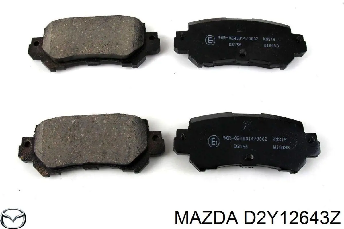 D2Y12643Z Mazda Okładziny (klocki) do hamulców tarczowych tylne