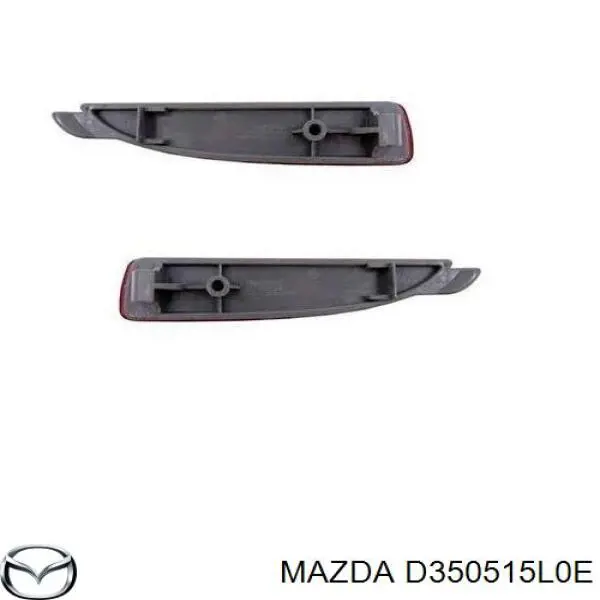 Do koszyka D350515L0E Mazda Lampa odblaskowa zderzaka tylnego prawa
