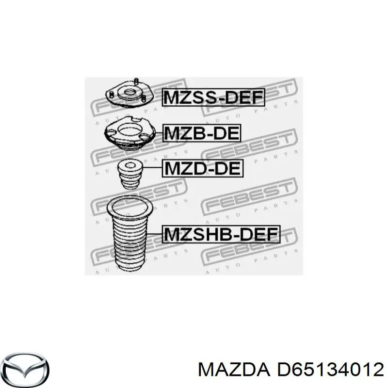 D65134012 Mazda Osłona amortyzatora przedniego