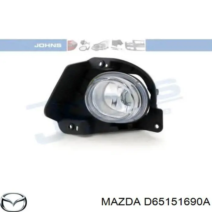 Do koszyka D65151690A Mazda Lampa przeciwmgielna lewa