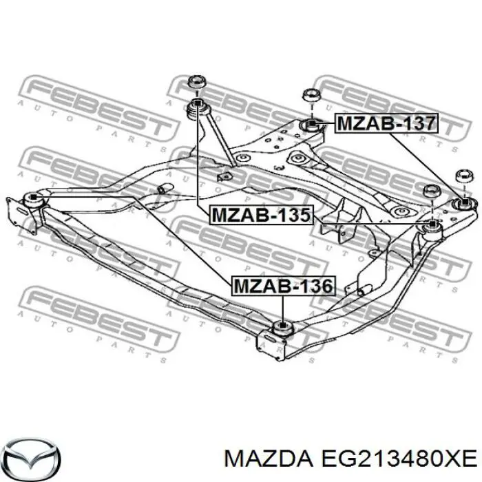 Korpus osi przedniej Mazda CX-7 SUV (ER) (2009 - 2013) cena, od 440,86 USD