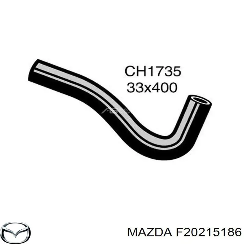 Przewód (króciec) chłodnicy górny do Mazda 626 III GD