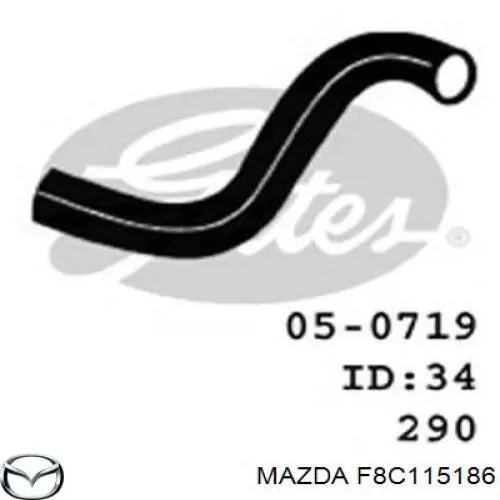 Do koszyka ADM59311 Blue Print Przewód (króciec) chłodnicy górny