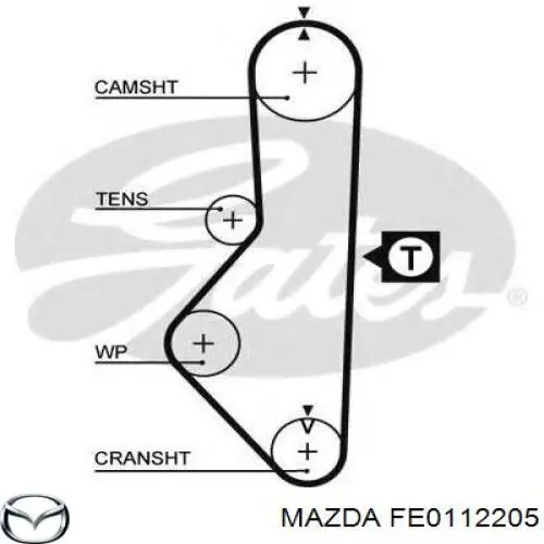 Pasek rozrządu FE0112205 Mazda