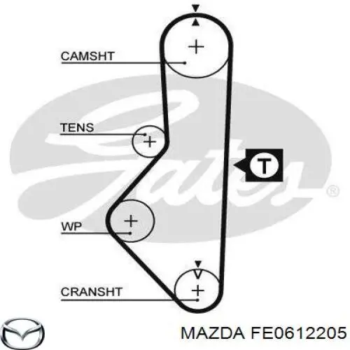 Pasek rozrządu Mazda FE0612205 cena, od 17,56 USD