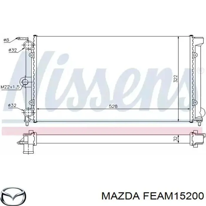 Do koszyka FEAM15200 Mazda Chłodnica silnika