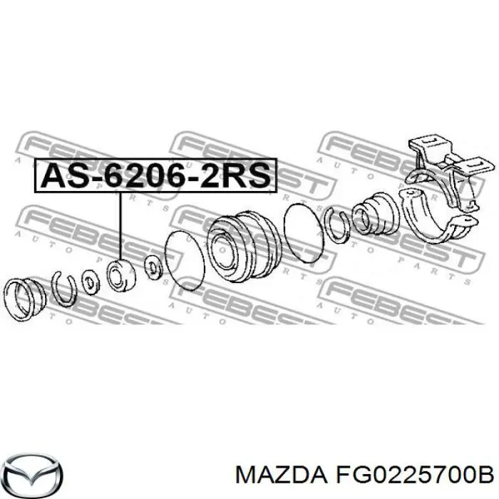 Wał napędowy półosi pośredni Mazda FG0225700B cena, od 116,43 USD