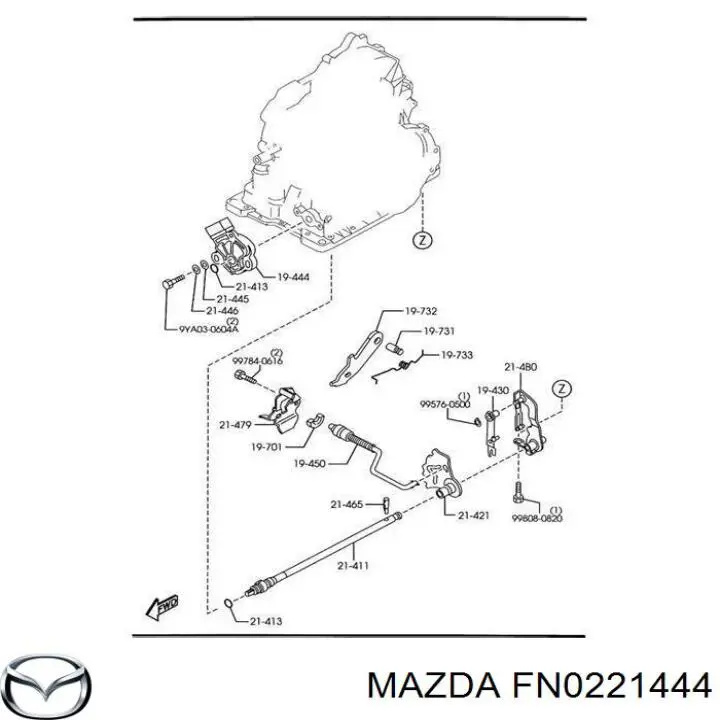 Czujnik automatycznej skrzyni biegów Mazda 3 (BK12)