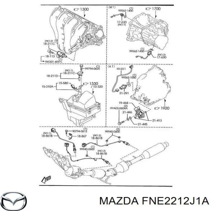 Czujnik ciśnienia oleju skrzyni biegów Mazda FNE2212J1A cena, od 51,54 USD