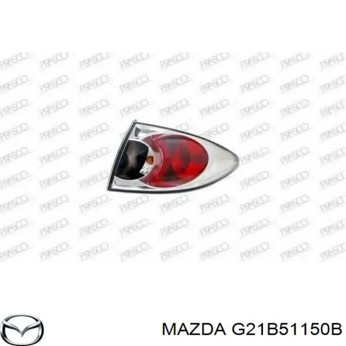 Lampa zespolona tylna prawa Mazda G21B51150B cena, od 69,81 USD