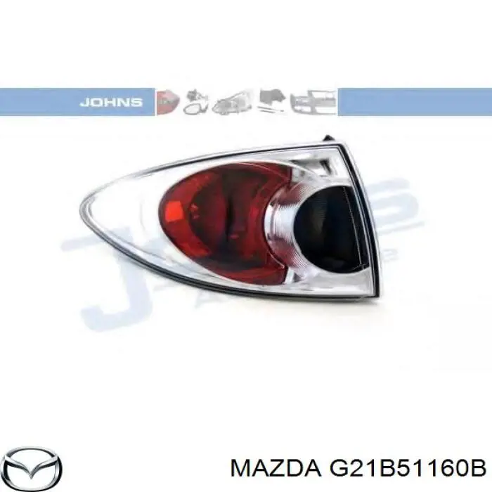 Lampa zespolona tylna lewa Mazda 6 kombi (GY) (2002 - 2007) cena, od 87,07 USD