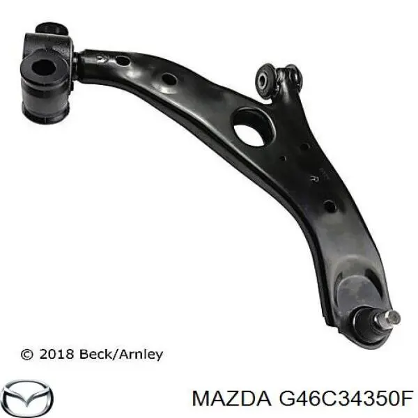 Wahacz zawieszenia przedniego dolny lewy Mazda G46C34350F cena, od 78,12 USD